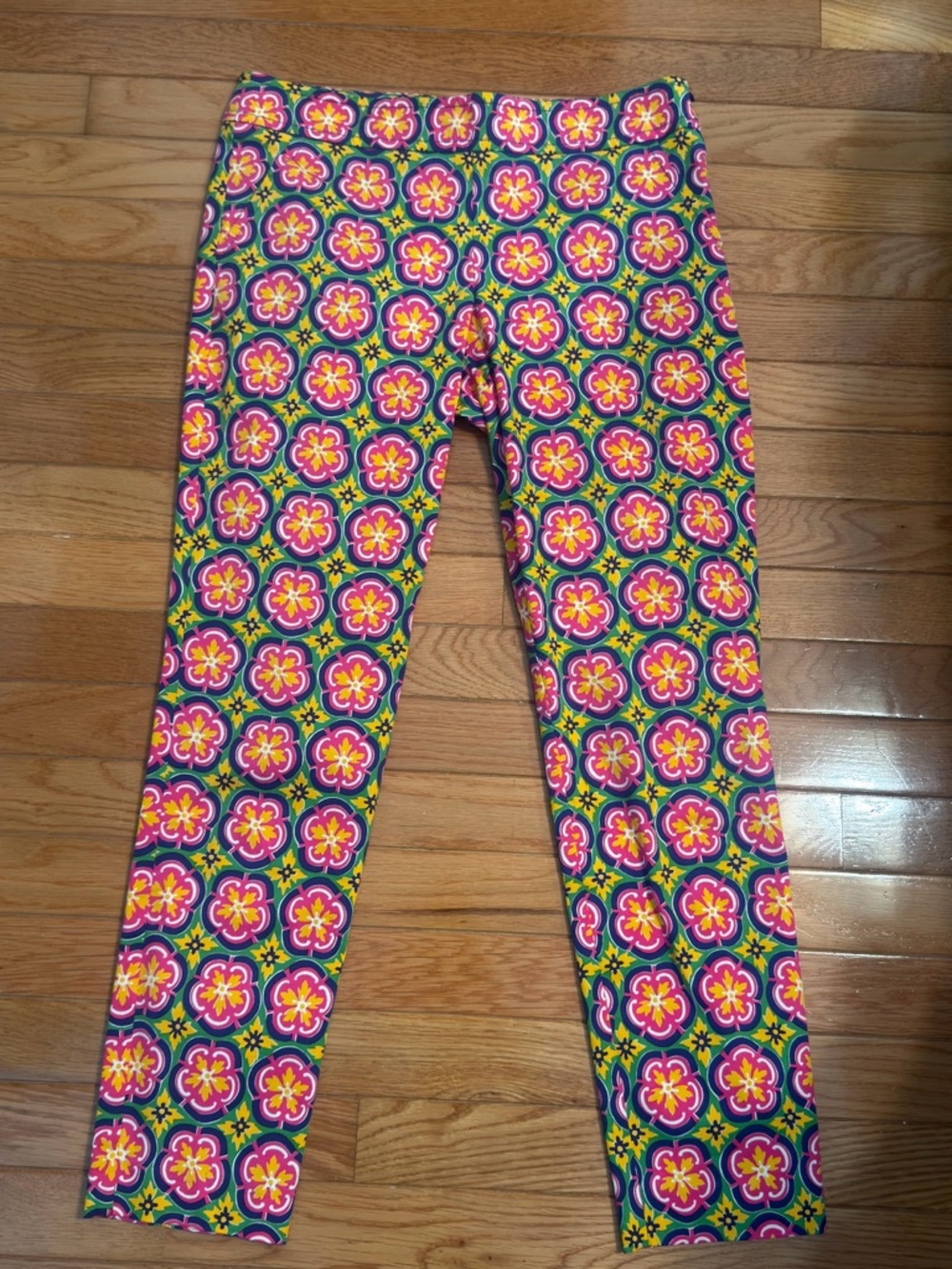 Trina Turk Women’s Multicolor Floral Print Pants - Pink, Yellow & Blue
